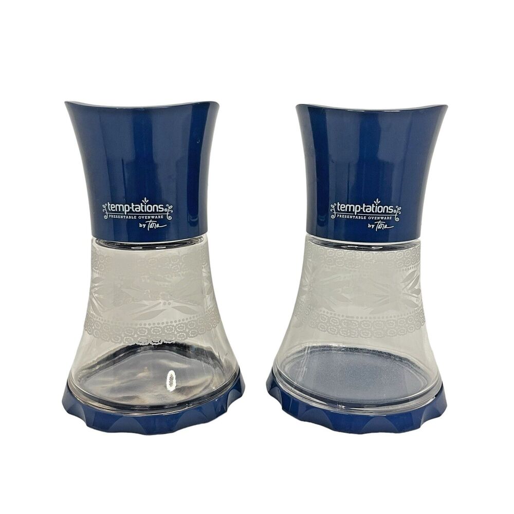Temptations Old World Kuhn Rikon Salt And Pepper Shakers Grinders Blue Vintage